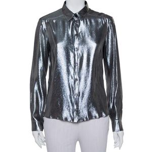 EUC Gucci Metallic Silk Lurex Shirt